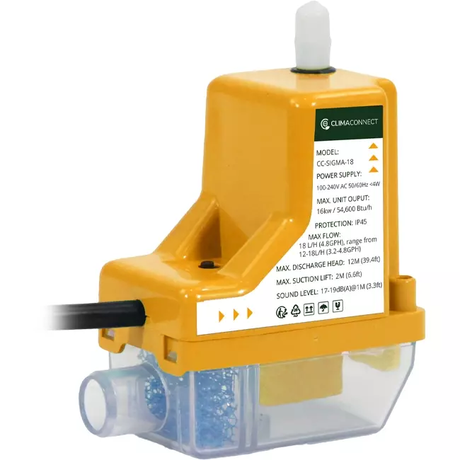 Pompe à eau de condensation ClimaConnect CC-SIGMA-18 avec conduit, 18 l/h