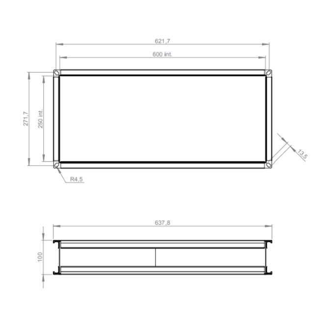 Connecteur flexible 600 x 250 - VS 6025