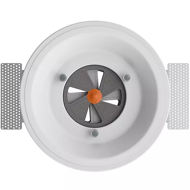 Clapet de ventilation Ergovent encastrable sans cadre, rond, 100 mm – avec effet Coanda