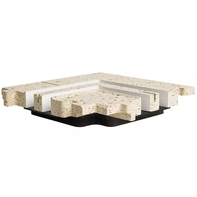 Pièce d'angle Ergovent à 90 degrés pour diffuseurs modulaires à fentes enfichables à 2 fentes