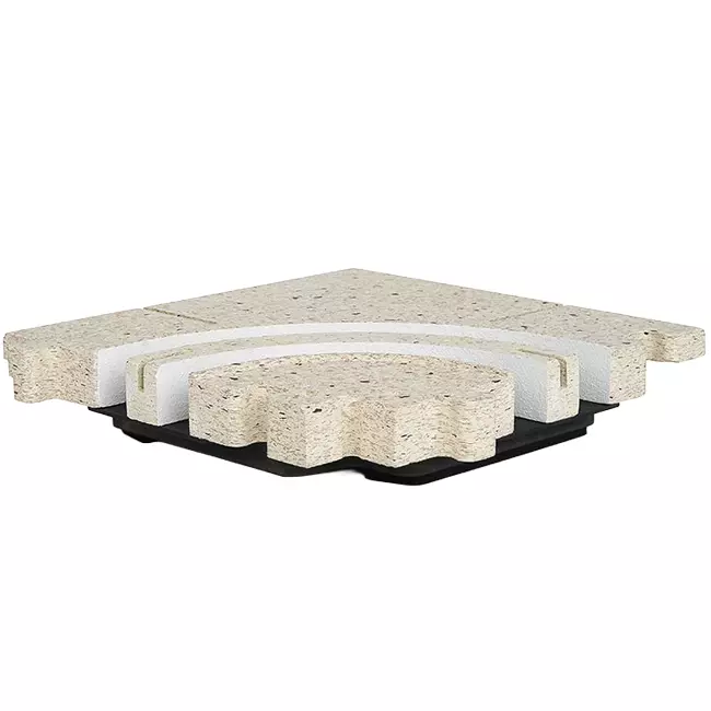 Pièce d'angle incurvée Ergovent pour diffuseurs à fentes modulaires à 2 fentes