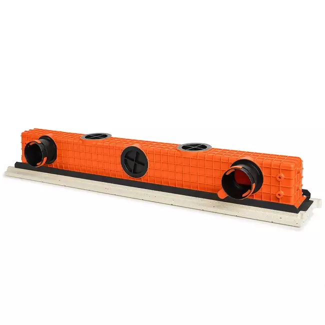 Diffuseur à fente sans cadre Ergovent 1050 mm avec diamètre de raccordement 90 mm - modulaire - 2 fentes