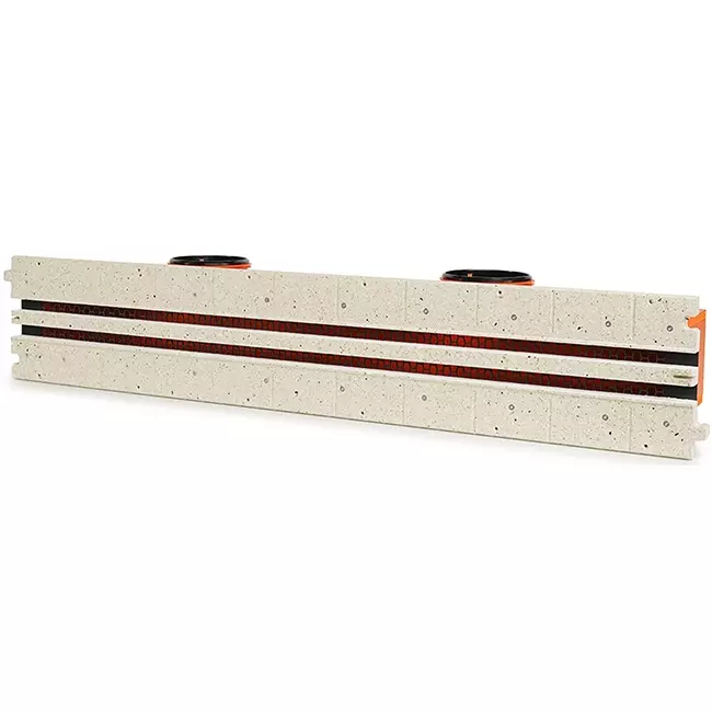 Ergovent diffuseur à fentes sans cadre 1050 mm avec diamètre de raccordement 125 mm - climatisation - 2 fentes