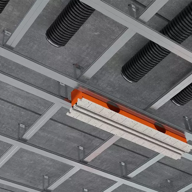 Ergovent diffuseur à fentes sans cadre 1050 mm avec diamètre de raccordement 125 mm - climatisation - 2 fentes