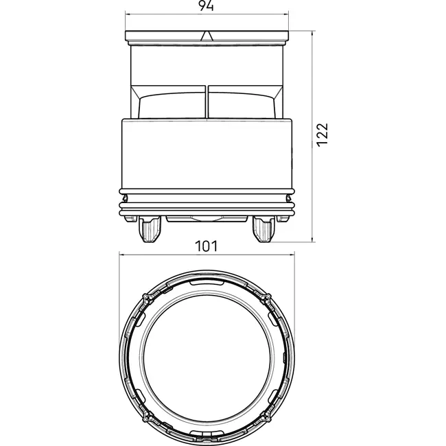 Ubbink Air Excellent 48C connecteur pour boîtier de distribution d'air DBOX 200/800