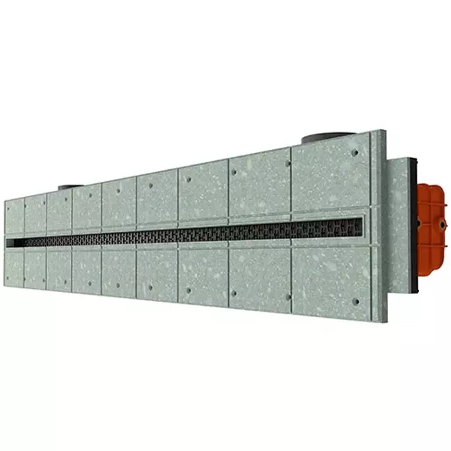 Diffuseur à fente sans cadre Ergovent 1000 mm avec diamètre de raccordement 90 mm - profilé