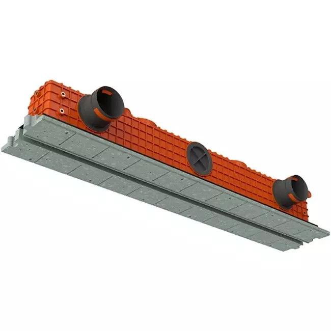 Diffuseur à fente sans cadre Ergovent 1050 mm avec diamètre de raccordement 90 mm - modulaire - 1 fente
