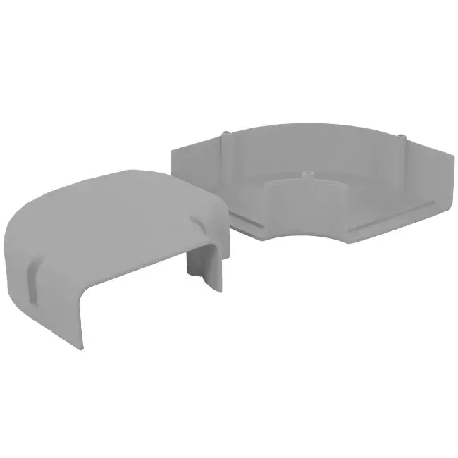 ClimaConnect 90° coude plat pour gaine de montage 100 mm - RAL 9010
