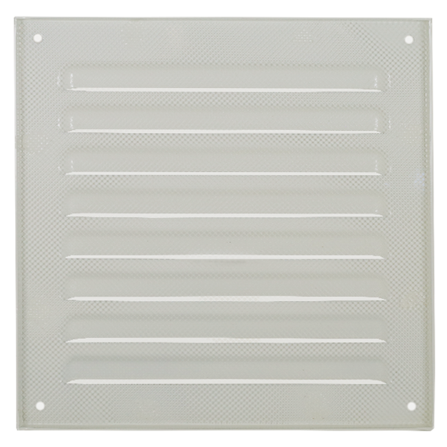 Grille extérieure carrée 200x200 mm aluminium - RAL9010