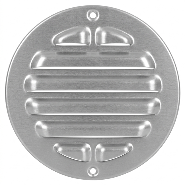 Grille extérieure ronde 80 mm - aluminium anodisé
