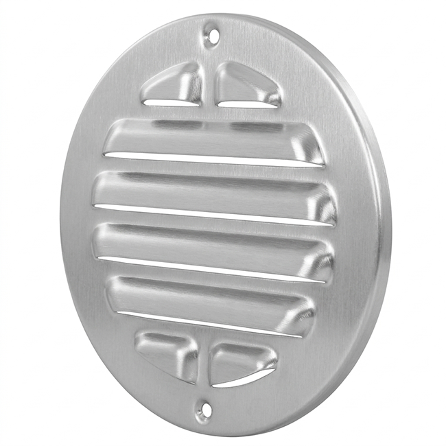 Grille extérieure ronde 80 mm - aluminium anodisé