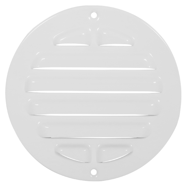 Grille extérieure ronde 160 mm aluminium - RAL9016