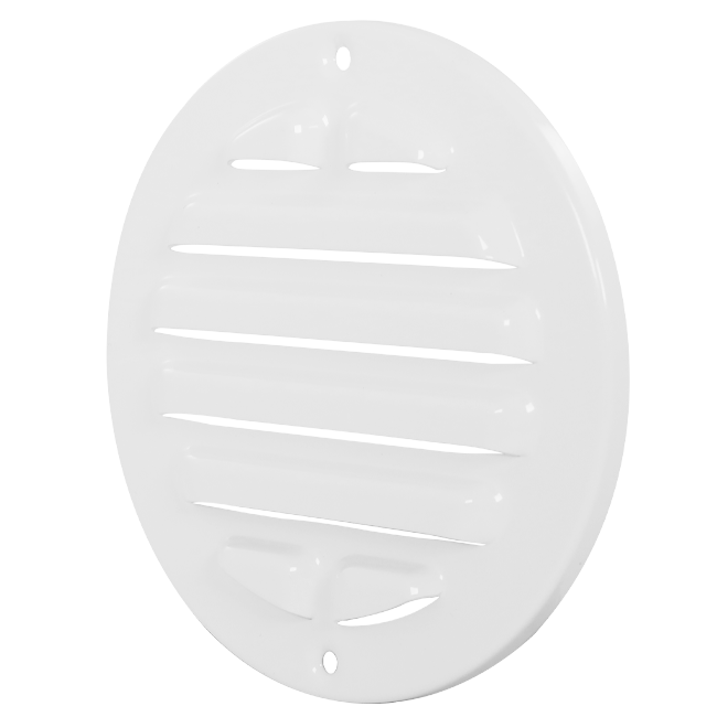 Grille extérieure ronde 160 mm aluminium - RAL9016