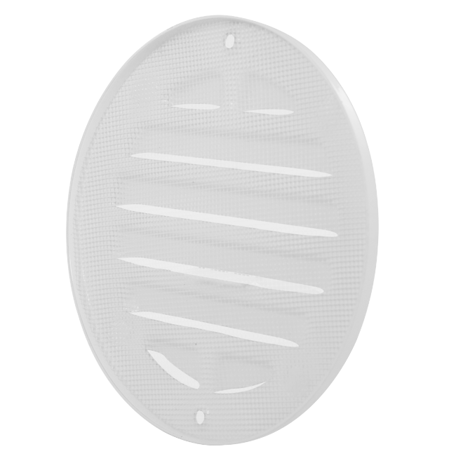 Grille extérieure ronde 160 mm aluminium - RAL9016