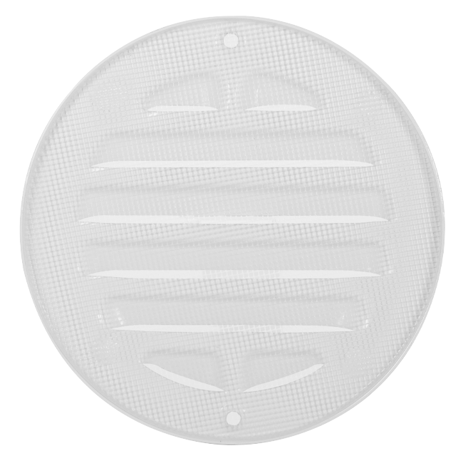 Grille extérieure ronde 160 mm aluminium - RAL9016