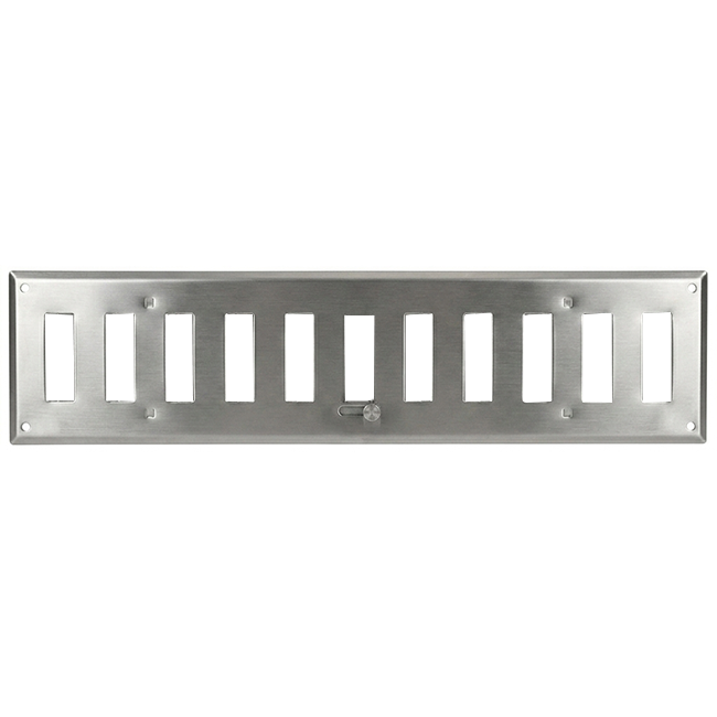 Wandrooster verstelbaar 500x100mm metaal - Ongecoat