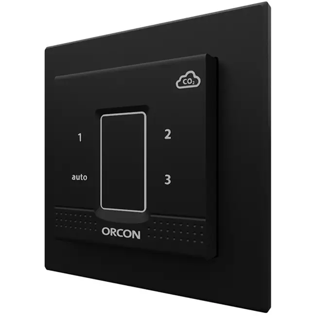 Couvercle noir pour capteur de contrôle encastré Orcon CO₂ 15RF