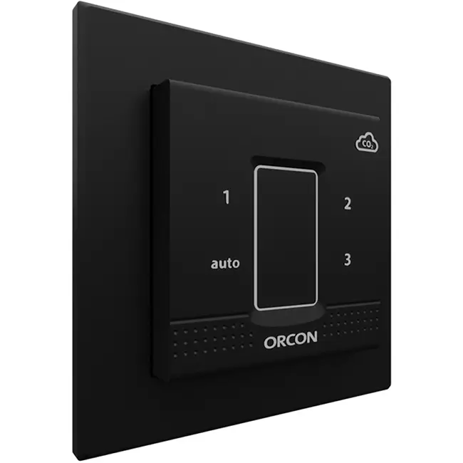 Couvercle noir pour capteur de contrôle encastré Orcon CO₂ 15RF