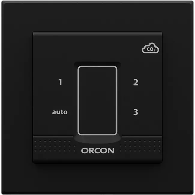 Couvercle noir pour capteur de contrôle encastré Orcon CO₂ 15RF
