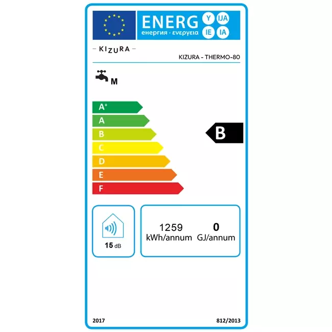 Kizura chauffe-eau électrique 80L