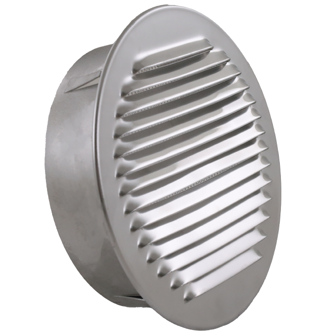 Grille d'aération ronde 80 mm aluminium - EL-A-R80 ALU