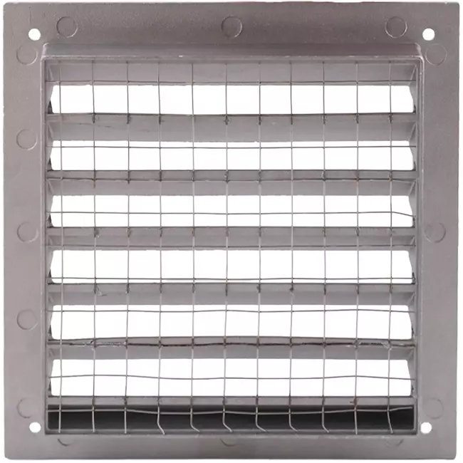 Grille murale extérieure aluminium 150x150 mm - Aluminium