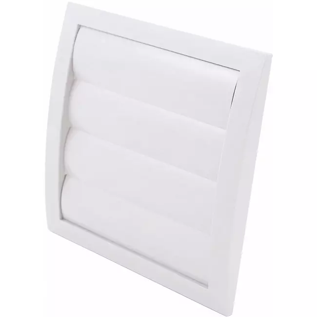 Grille de surpression à lamelles 150 x 150 mm diamètre : 100 blanc - ND10Z
