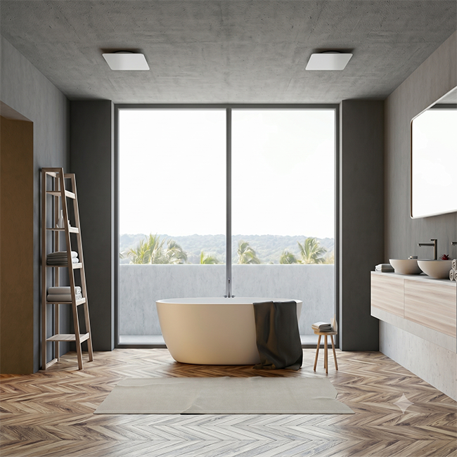 ClimaConnect Design : registre carré Ø 125 mm - blanc