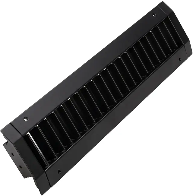 Grille de conduit ClimaConnect à réglage simple 225 x 75 mm pour conduits de 160 à 400 mm - RAL 9005