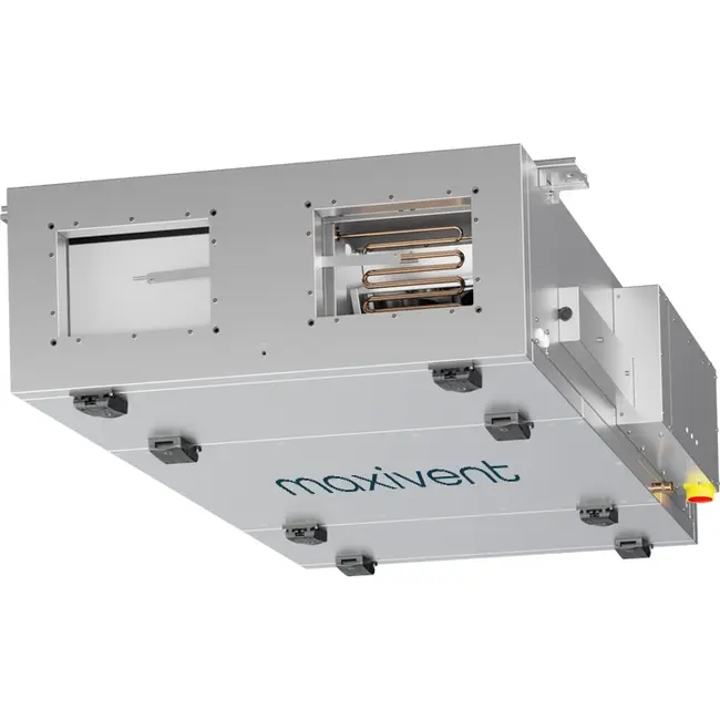 Centrales de traitement d'air Maxivent WTW avec échangeur à contre-courant de 700 m³/h et chauffage électrique à droite - PHE 700 F EOJR