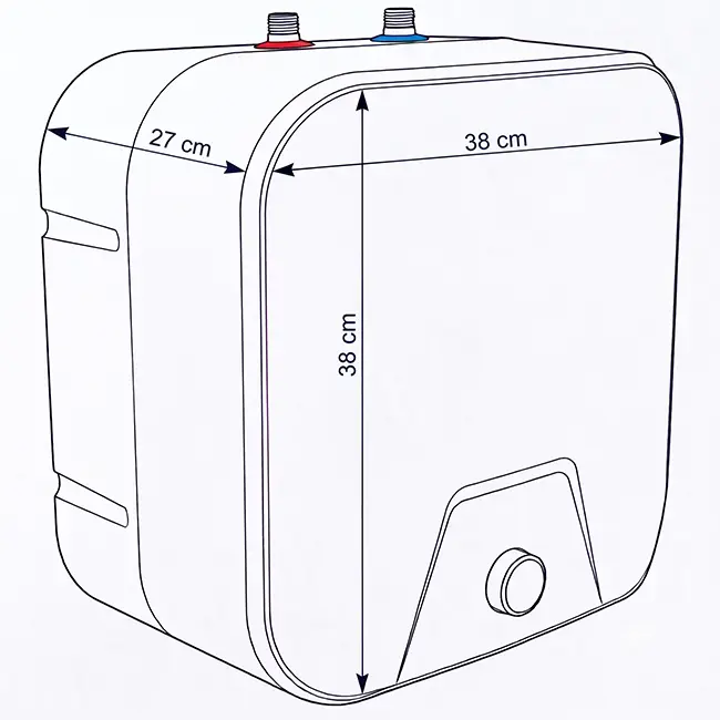 Chauffe-eau électrique de cuisine Kizura Close-in 10 L