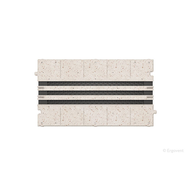 Raccord Ergovent pour grilles linéaires modulaires à emboîter 500 mm - 3 fentes