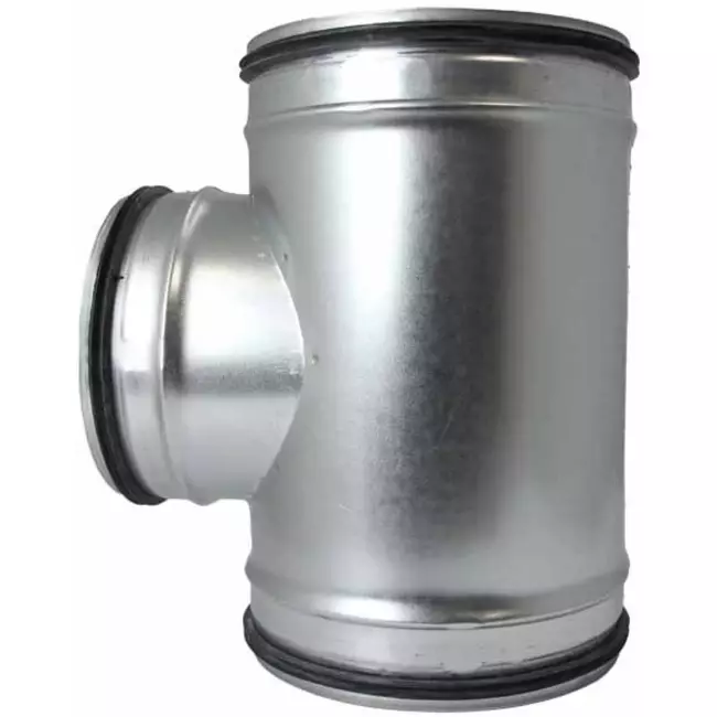 Té de Ø 250 mm - Ø 250 mm pour conduit rigide galvanisé (90°)