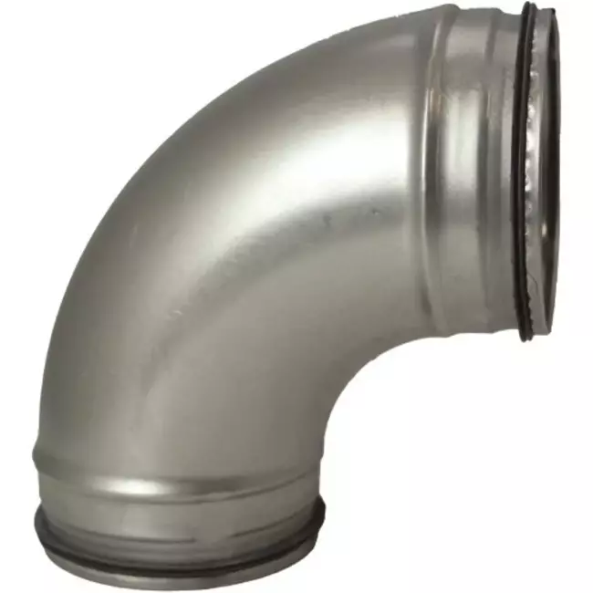 Coude spiralé rond 90° Ø 160 mm pour conduit rigide galvanisé