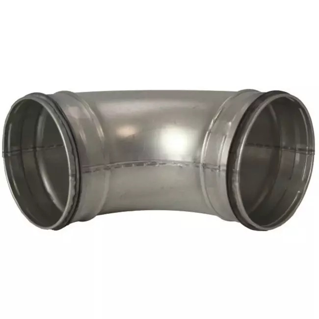 Coude spiralé rond 90° Ø 160 mm pour conduit rigide galvanisé
