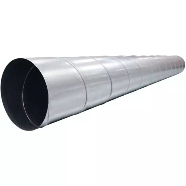 Conduit rigide galvanisé Ø 200 mm longueur 1,5 mètre - galvanisé