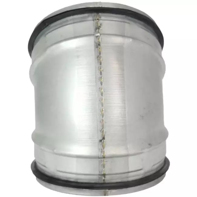 Coude spiralé court rond 45° Ø 100 mm pour conduit rigide galvanisé