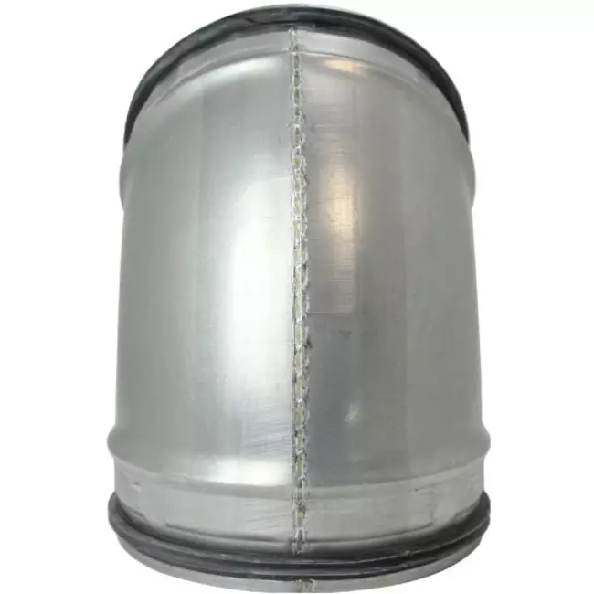 Coude spiralé rond 45° Ø 160 mm pour conduit rigide galvanisé