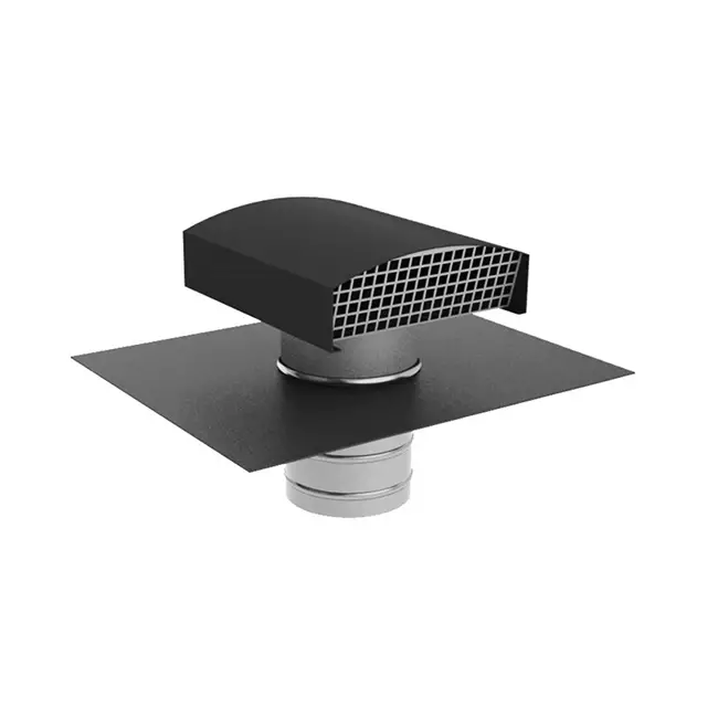 Terminal de toit Econox CTM 125 mm aluminium anthracite avec couvercle