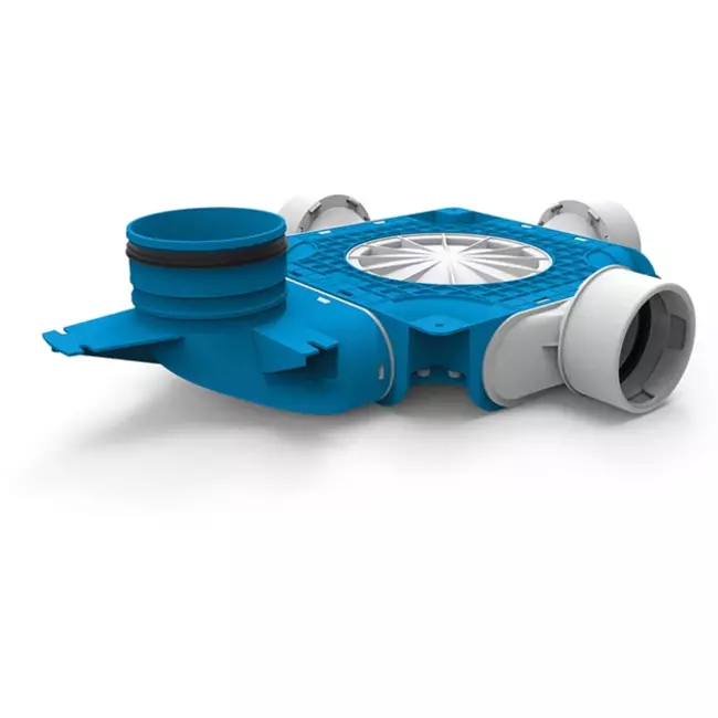 Diffuseur combiné Vent-Axia Uniflexplus 3x Ø90mm avec embout vertical Ø125mm