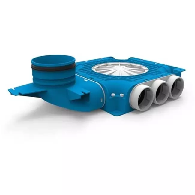 Diffuseur combiné Vent-Axia Uniflexplus 9x Ø69mm avec embout vertical Ø125mm