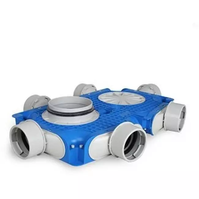 Boîte de distribution principale de ventilation Vent-Axia Uniflexplus 6x Ø90mm avec embout Ø160mm