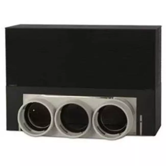 Diffuseur mural supérieur Vent-Axia Uniflexplus 3 x Ø69 incl. 2 x Ø69mm couvercles d'étanchéité