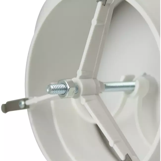 Bouche de soufflage plastique 125 mm RAL 9003 avec clips à ressorts et déflecteur - VST125
