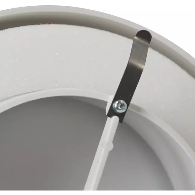 Bouche de soufflage plastique 125 mm RAL 9003 avec clips à ressorts et déflecteur - VST125