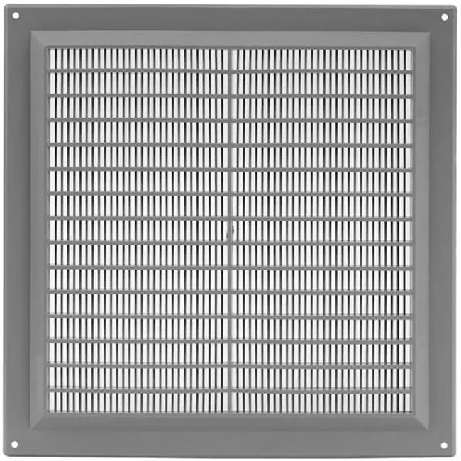Grille de ventilation carrée grillagée 250 x 250 mm gris