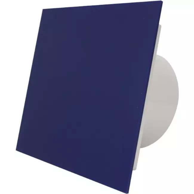 Air Roxy vmc salle de bain avec diamètre de raccordement 100 mm - front en plastique bleu