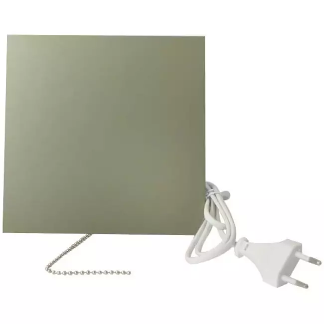 Vmc salle de bain Ø 100 mm avec cordon de tirage et fiche - front en verre satin doré