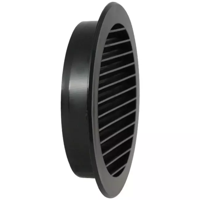 Grille à ailettes diamètre 125 mm noir - VR125M