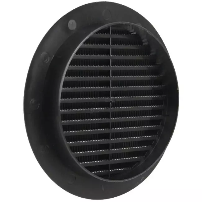 Grille à ailettes diamètre 150 mm noir - VR150M
